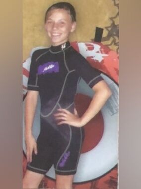 Kidder Junior Shorty Wetsuit in Purple